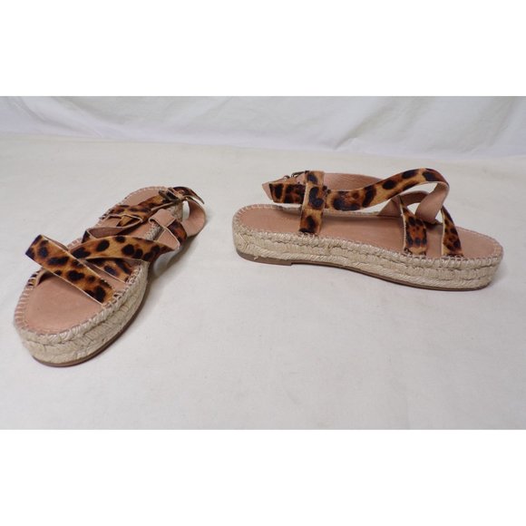 🆕MADEWELL Malia Espadrille Sandal Leopard Calf Hair 8 - Picture 4 of 10